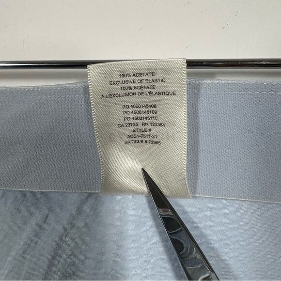 Babaton for Aritzia Women’s Size 16 Slip Midi Skirt Japanese Satin Light Blue - Picture 14 of 16